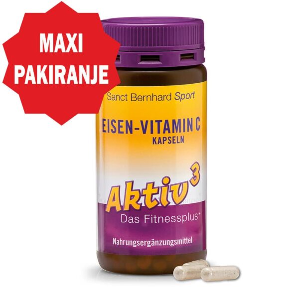 Aktiv3 Vitamin C + Željezo kapsule (180 kapsula) - Kräuterhaus Sanct Bernhard